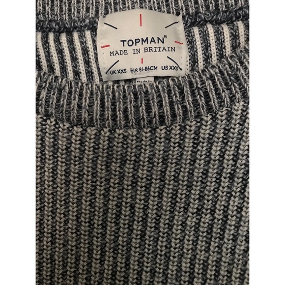 Topman- Blue Textured Knit Sweater - Picture 3 of 3